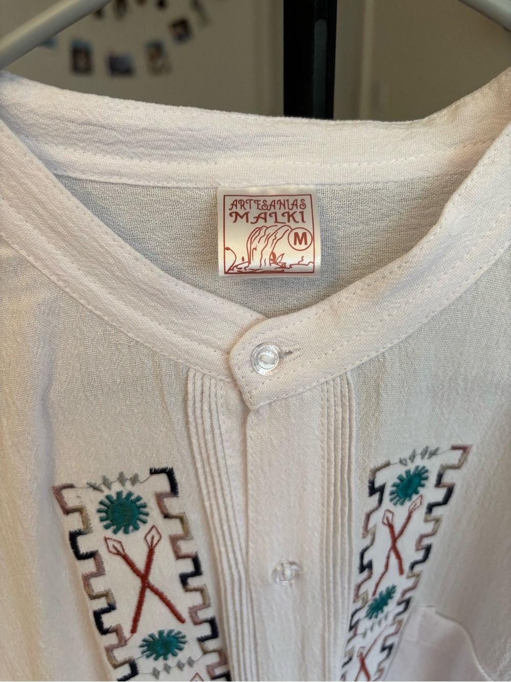 Cotton 100%High-quality guayabera shirt men’s size M made in Ecuador New - Picture 8 of 9
